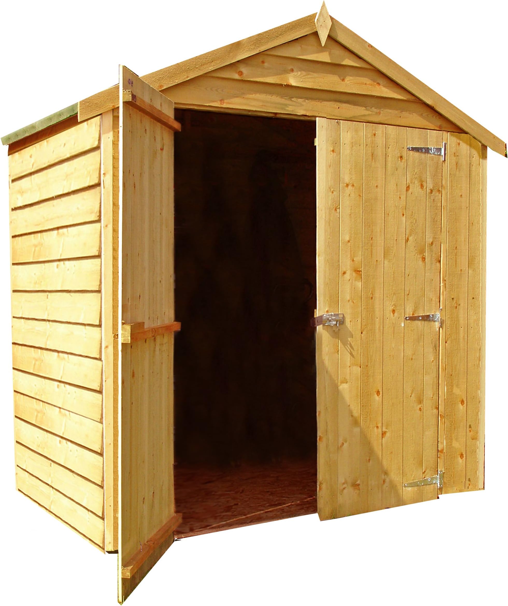 Shire Overlap Double Door Shed, Brown, 120x183x206 cm