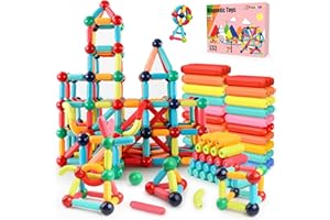 Paaxido Magnetic Building Blocks - STEM Learning Toys for Kids 3+, Montessori Sensory Toys with Stronger Magnets, Creative Construction Kit Gift for Boys & Girls