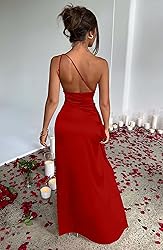 Memoriesea Women's Sexy One Shoulder Satin High