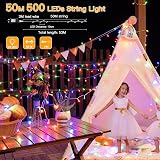Ollny 50m Outdoor 500 LED Christmas Lights Multicolor with Remote, 8 Modes view 2