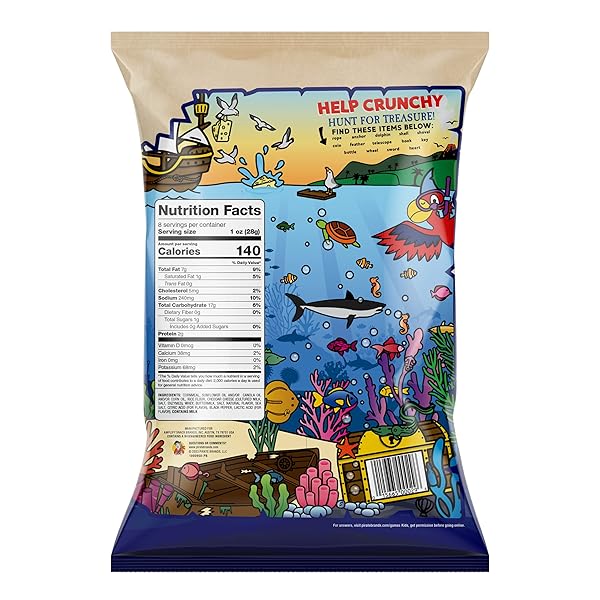PIRATE’S BOOTY CRUNCH ATTACK, WHITE CHEDDAR CHEESE PUFFS, KIDS SNACKS FOR LUNCH BOX, GLUTEN FREE, 8OZ GROCERY SIZE BAG