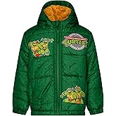 Teenage Mutant Ninja Turtles Zip Up Puffer Jacket Toddler to Big Kid Sizes (3T - 10-12)