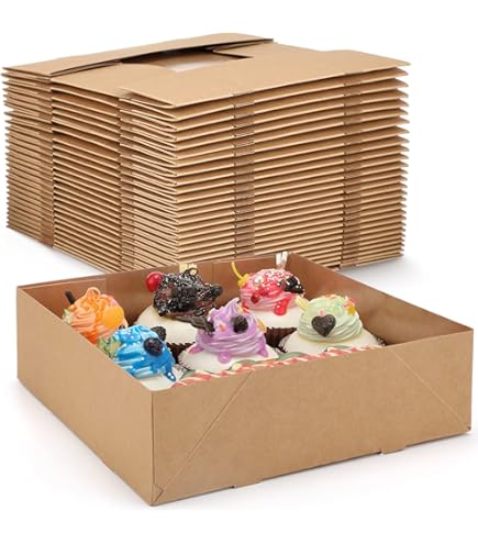 75 Pack Kraft Paper Movie Night Snack Trays, 4 Corner Pop Up
