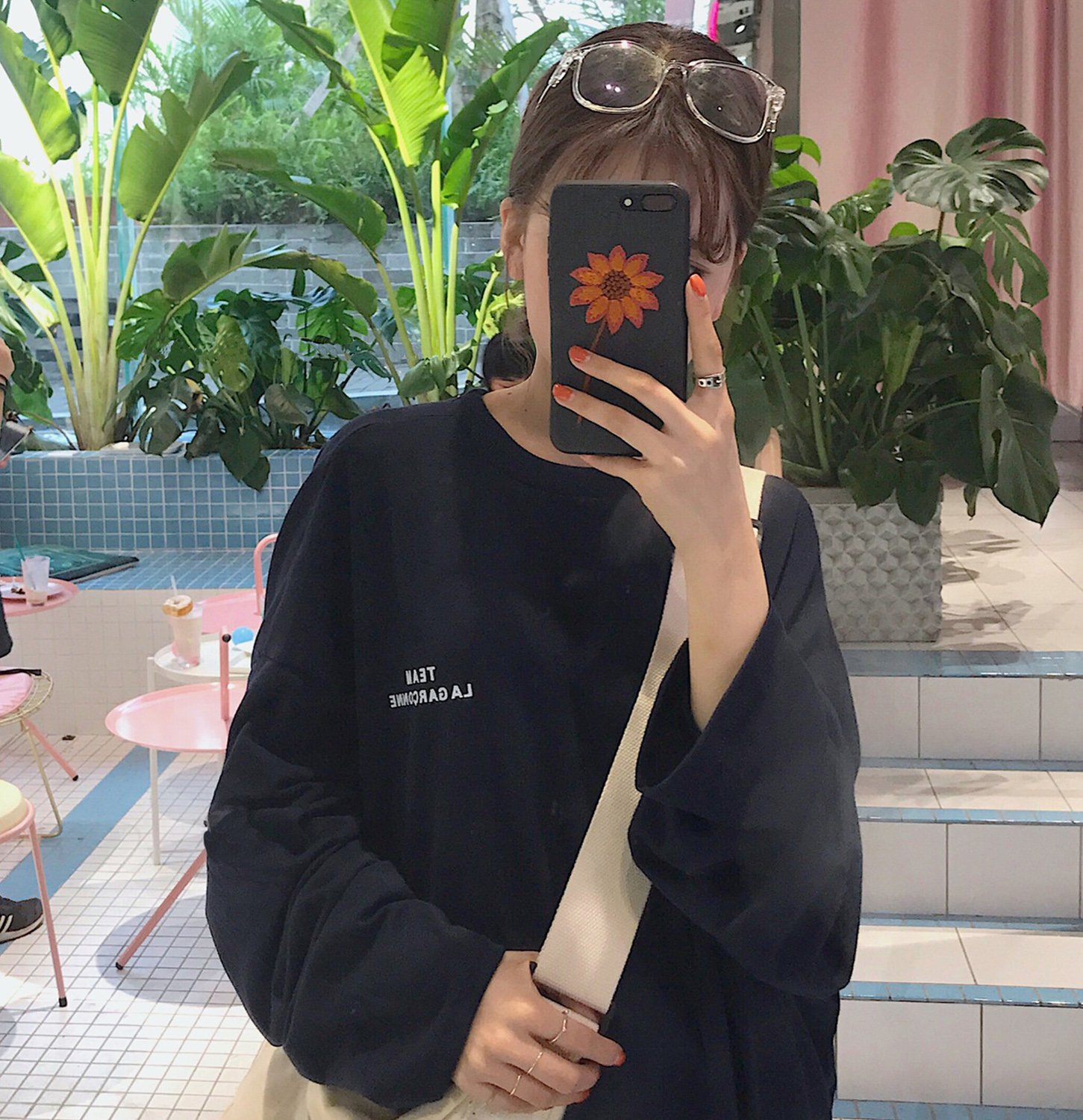 iPhone 7 Plus Case, iPhone 8 Plus Case, Embroidered Phone Case for iPhone 7 Plus/iPhone 8 Plus with Light Weight Ultra Slim TPU Materials and Protective Design Gold Chrysanthemum & Black（5.5Inches）