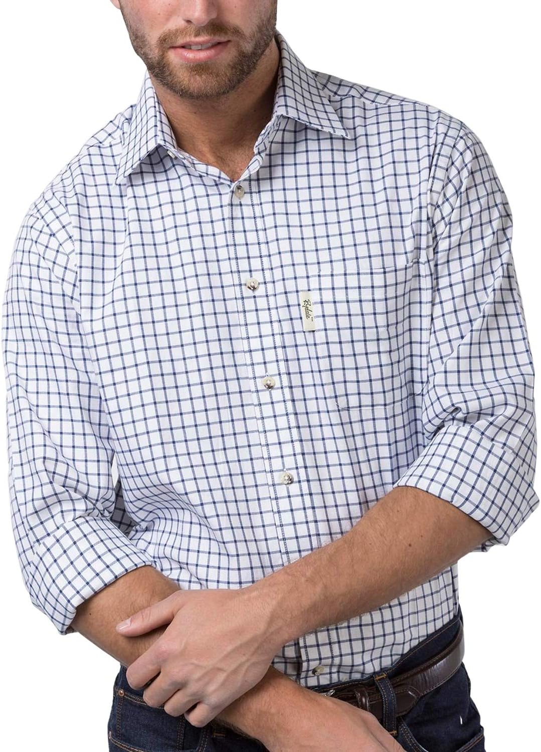 Rydale Men's Classic Country Check Shirts Outdoor Work Long Sleeved Gents Shirt