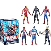 Marvel Titan Hero Series Action Figure Multipack, 6 Action Figures, 12-Inch Toys, Inspired By Marvel Comics, For Kids Ages 4 And Up (Amazon Exclusive)