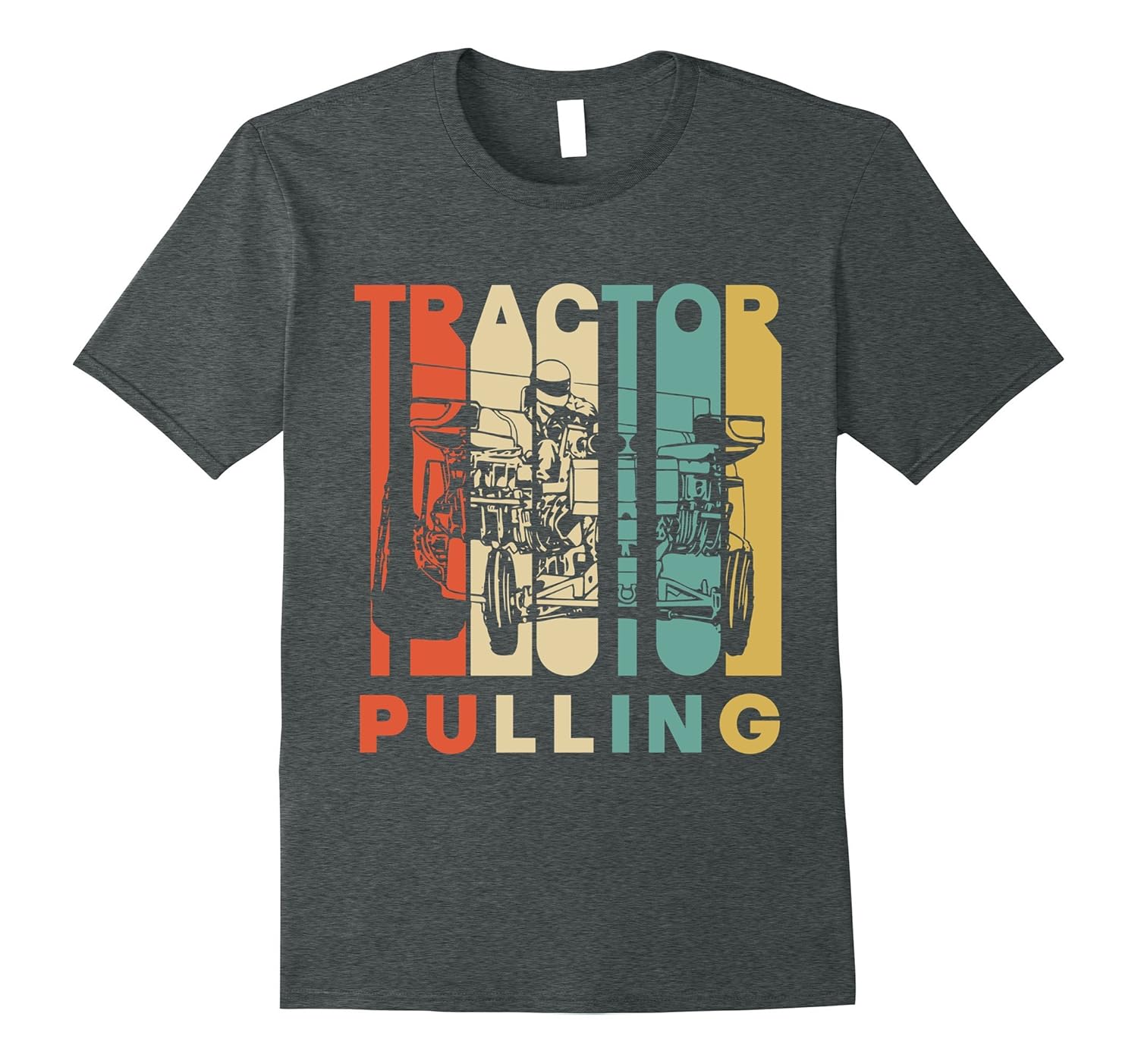 Vintage Style Tractor Pulling Silhouette TShirt4LVS 4loveshirt