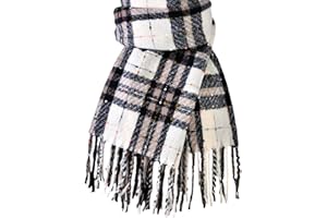 coclothy Scarf for Women - Winter Womens Long Plaid Scarf, Warm Pashmina Shawls and Wraps Cashmere Feel Blanket Scarves