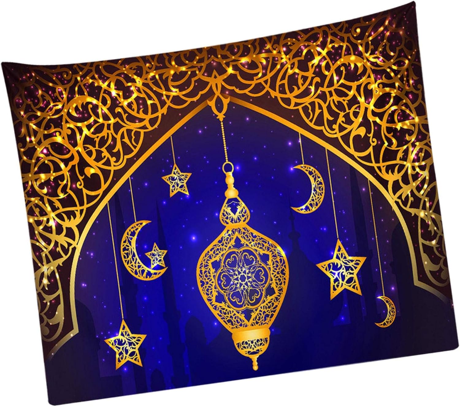 خلفية إسلامية رمضان موضوع البوليستر ديكور مسجد إسلامي زخرفة معلقة على