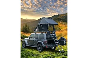 BAMACAR Naturnest Rooftop Tent Hard Shell, Nature Nest Roof Top Tent Camping for Jeep Tent Van Truck SUV Tent Attachment for Camping Hardshell Rooftop Tent Car Tents