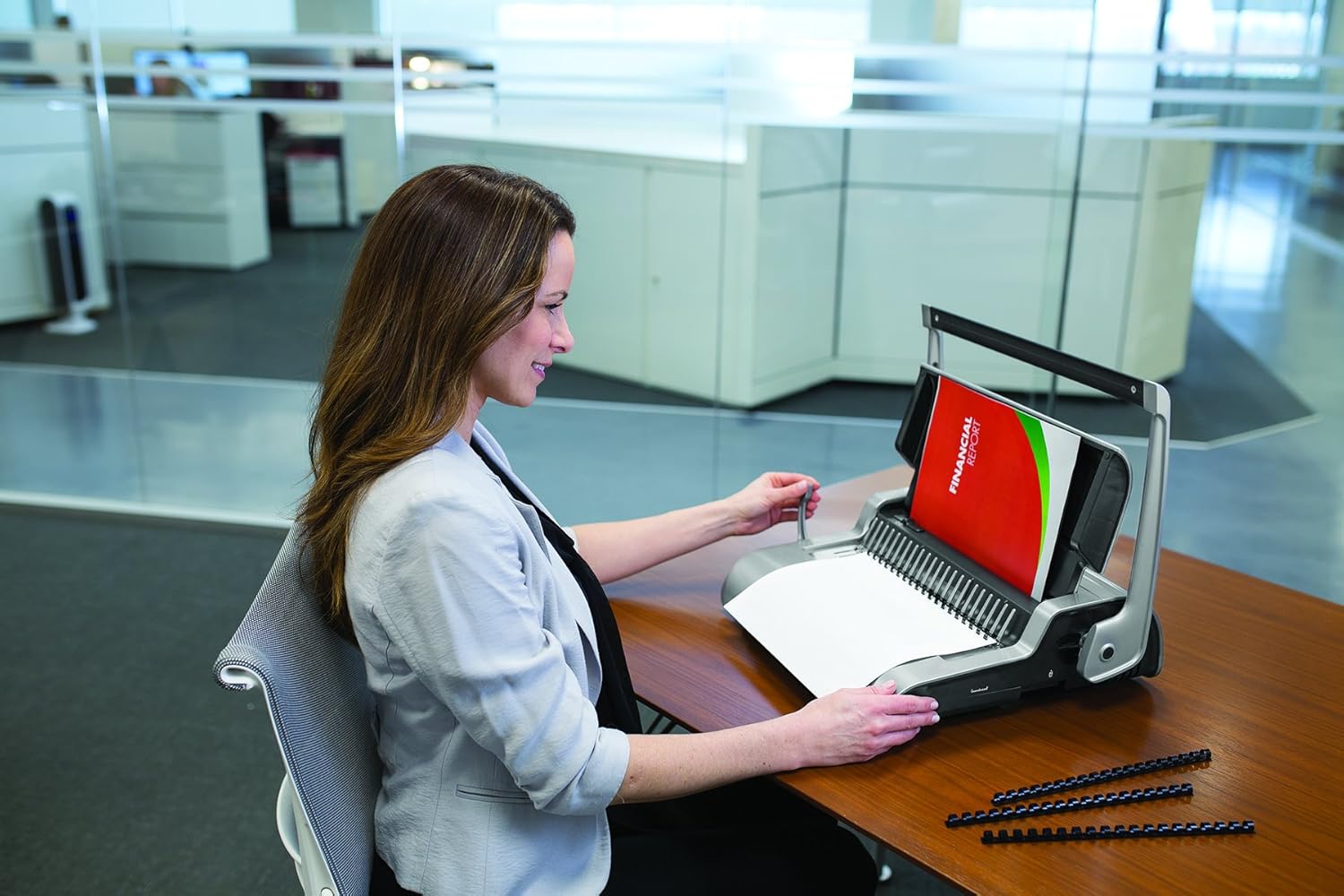 Fellowes Binding Machine Quasar+ Comb Binding (5227201), Metallic Blue : Office Products