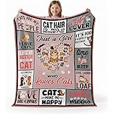 YYLXIA Cats Blanket for Girls & Women, Cute Cats Lover Gifts for Kids, Teens, Flannel Throw Blanket 50x60 Inch