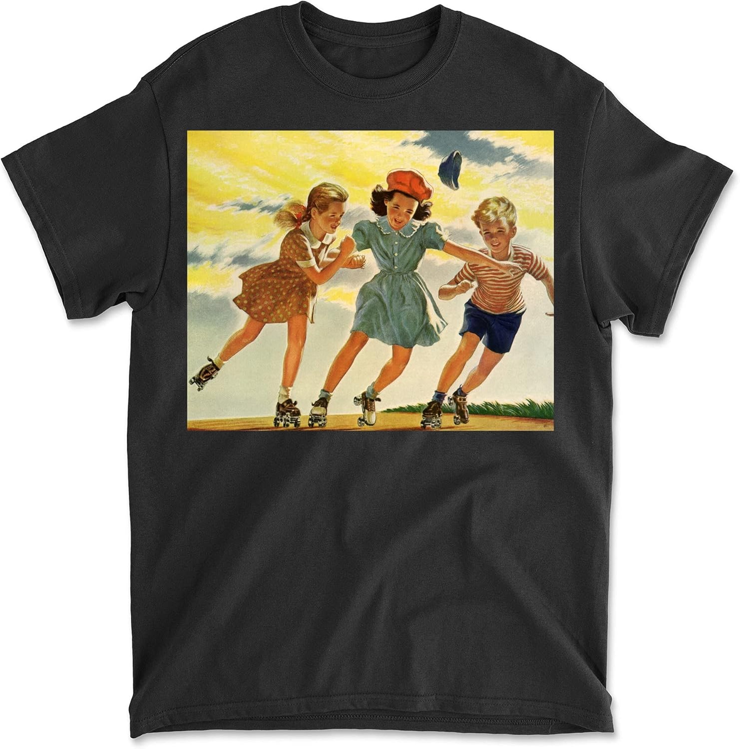 GALAXYNGO Boys Girls Roller Skating T Shirt, Roller Girl T