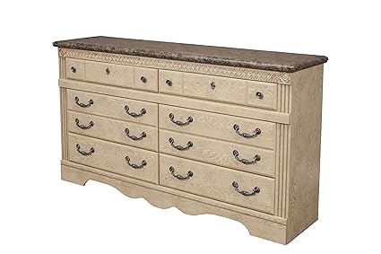 Amazon.com: Sandberg Furniture Amalfi 80-Drawer Dresser, Warm Bisque ...
