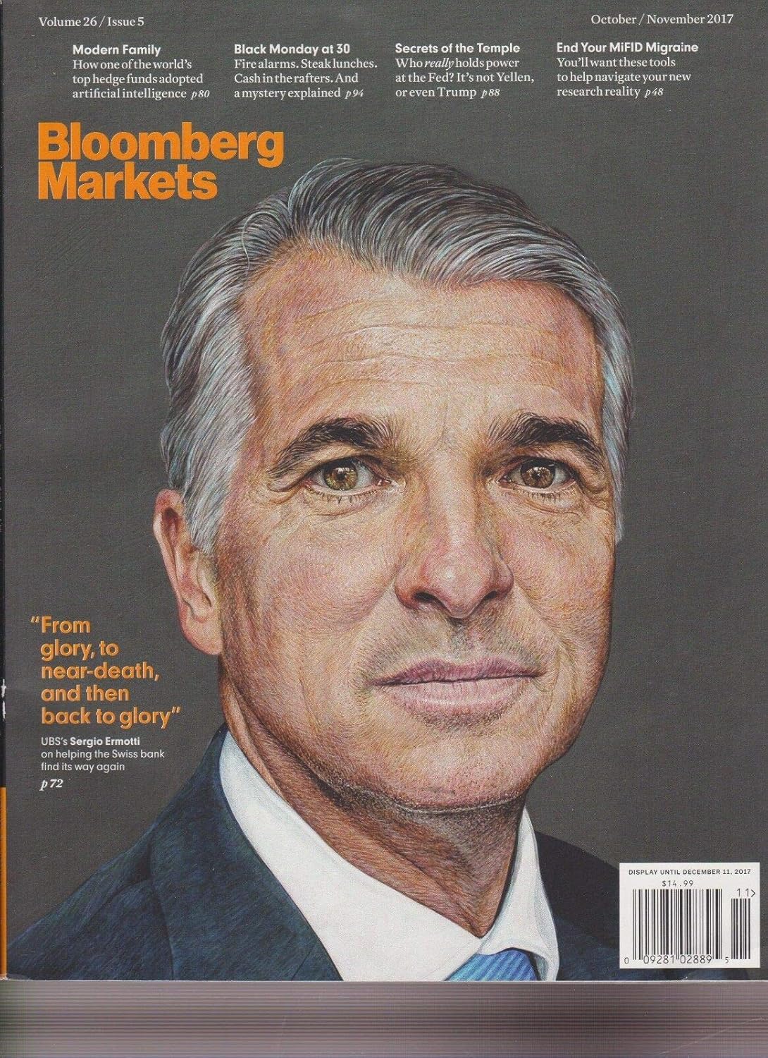 Amazon Com Bloomberg Market Magazine Oct Nov 2017 Sergio Ermotti Everything Else