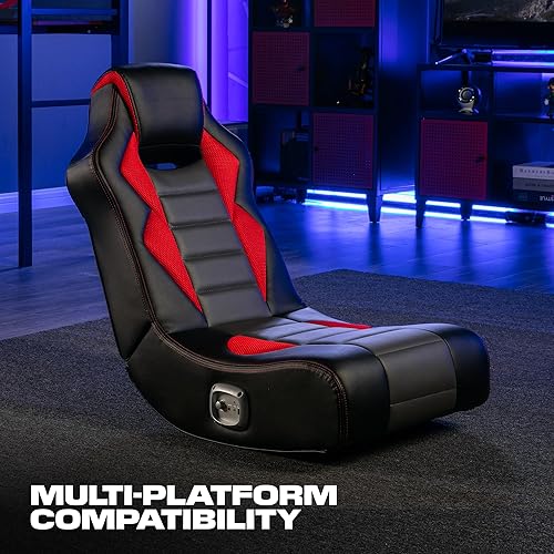 X Rocker Video Gaming Floor Rocker Chair, Built-in Audio, Back to