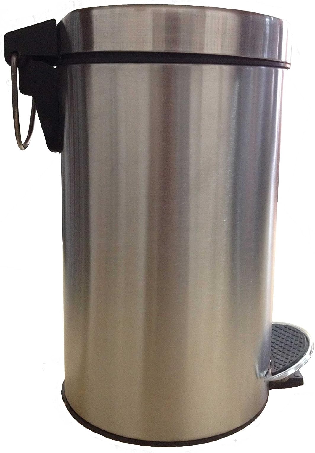 Profusion Stainless Steel Pedal Dustbin/Garbage Bin Plain 12ltr(25 * 39cm) with Plastic Bucket Inside