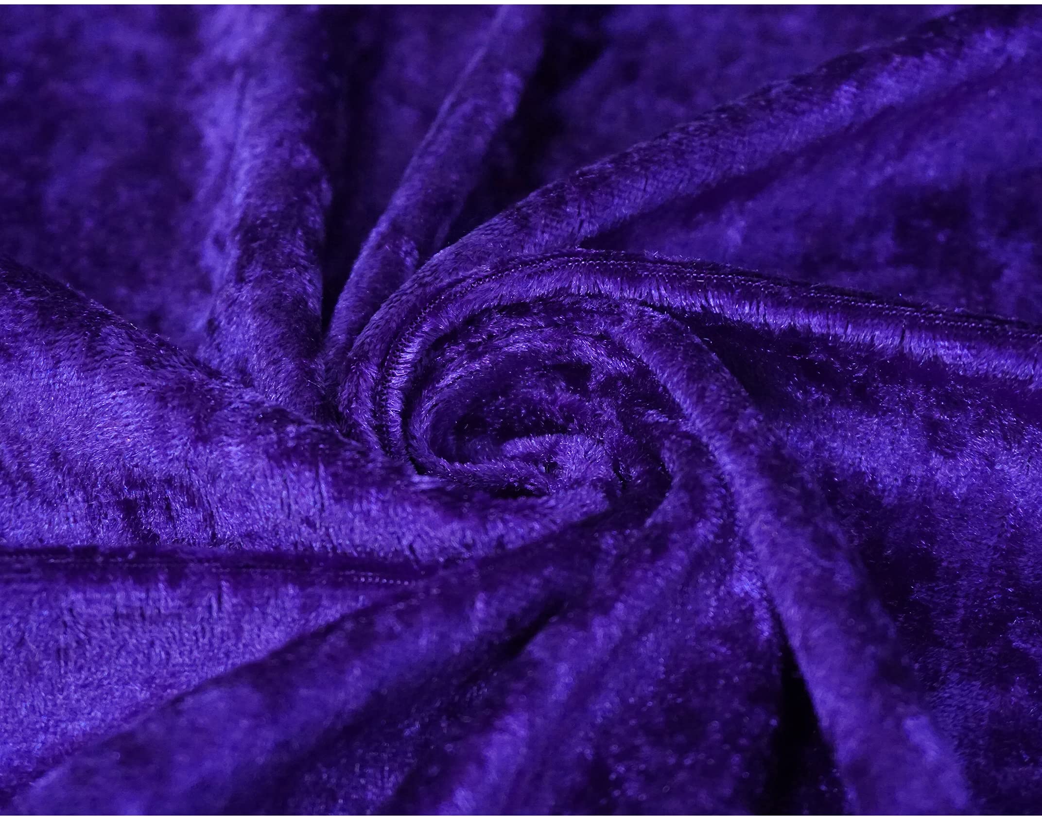 Crushed Velvet Fabric Craft Stretch Velour Material - Soft Furnishing & Craft Velour Fabric - 150cm Wide (Purple, 300cm x 150cm (118" x 60"))