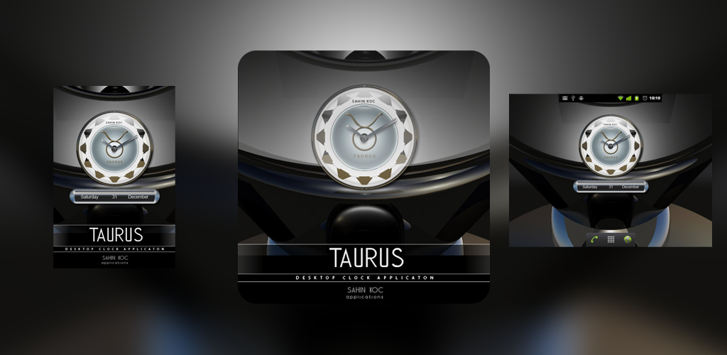 Taurus Beautiful Clock Widget Zodiac Theme for Android