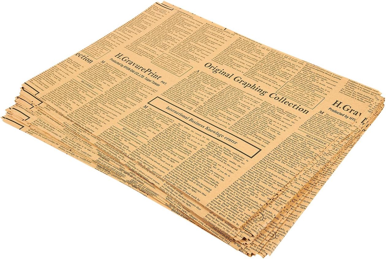 Newspaper Wrapping Paper, Kraft Paper Sheets (27.75 x 19.75 in, 12-Pack): Health & Personal Care
