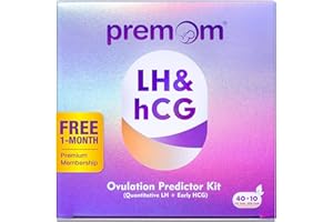Premom Quantitative Ovulation Predictor Kit：40 Ovulation Tests + 10 Pregnancy Tests - Advanced Ovulation Test Strips Combo 40LH+10HCG Test