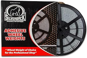 SILVERBACK AUTOMOTIVE TOOL AND SUPPLY Silverback 1/4oz Grey Steel Adhesive Tape Wheel Weights with Easy Peel Tape. Designed for The Professional Tire Dealer. Cars, Trucks, SUV's, & Motorcycles. 10lb. Roll .25oz Grey Steel Tape Weight.