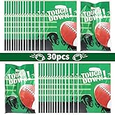 SUNAI 30 PCS Football Party Favors Goodie Bags - 6.5 * 9.8 Inch Snack Treat Bag for Football Themed Birthday Party Supplies, Events Celebrations, Green
