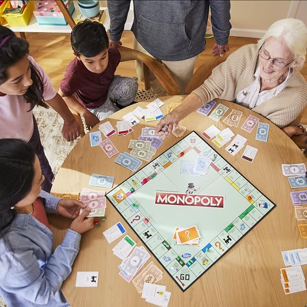 MONOPOLY GAME, FAMILY BOARD GAMES FOR 2 TO 6 PLAYERS & KIDS AGES 8 AND UP, INCLUDES 8 TOKENS (TOKEN VOTE EDITION)