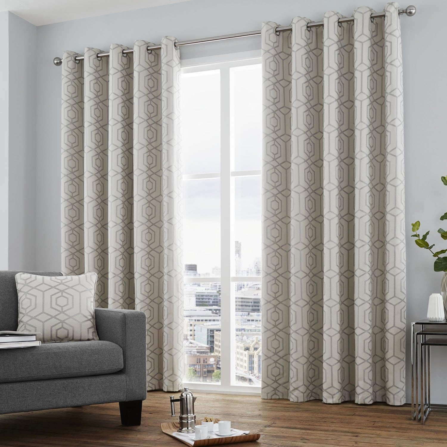 Tivoli Pencil Pleat Top Curtains 229cm X 229cm Navy