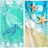 Genovega 2 Packs Oversized Beach Towel Set 36 x 72 in Large Big Pool Camping Swim Clearance Soft Towels Travel Essentials Accessories Must Haves Vacation Necessities Adult Gifts Starfish