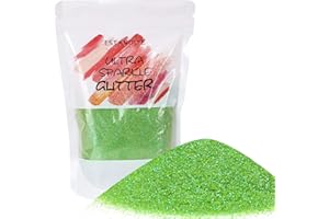 ESTANOITE Iridescent Glitter Powder, 150g Multi Purpose Dust Powder for Arts & Crafts, Ultra Fine Glitter for Nail Decoration Face Eye Body Hair and Festival Weddings Flowers (Iridescent Green)