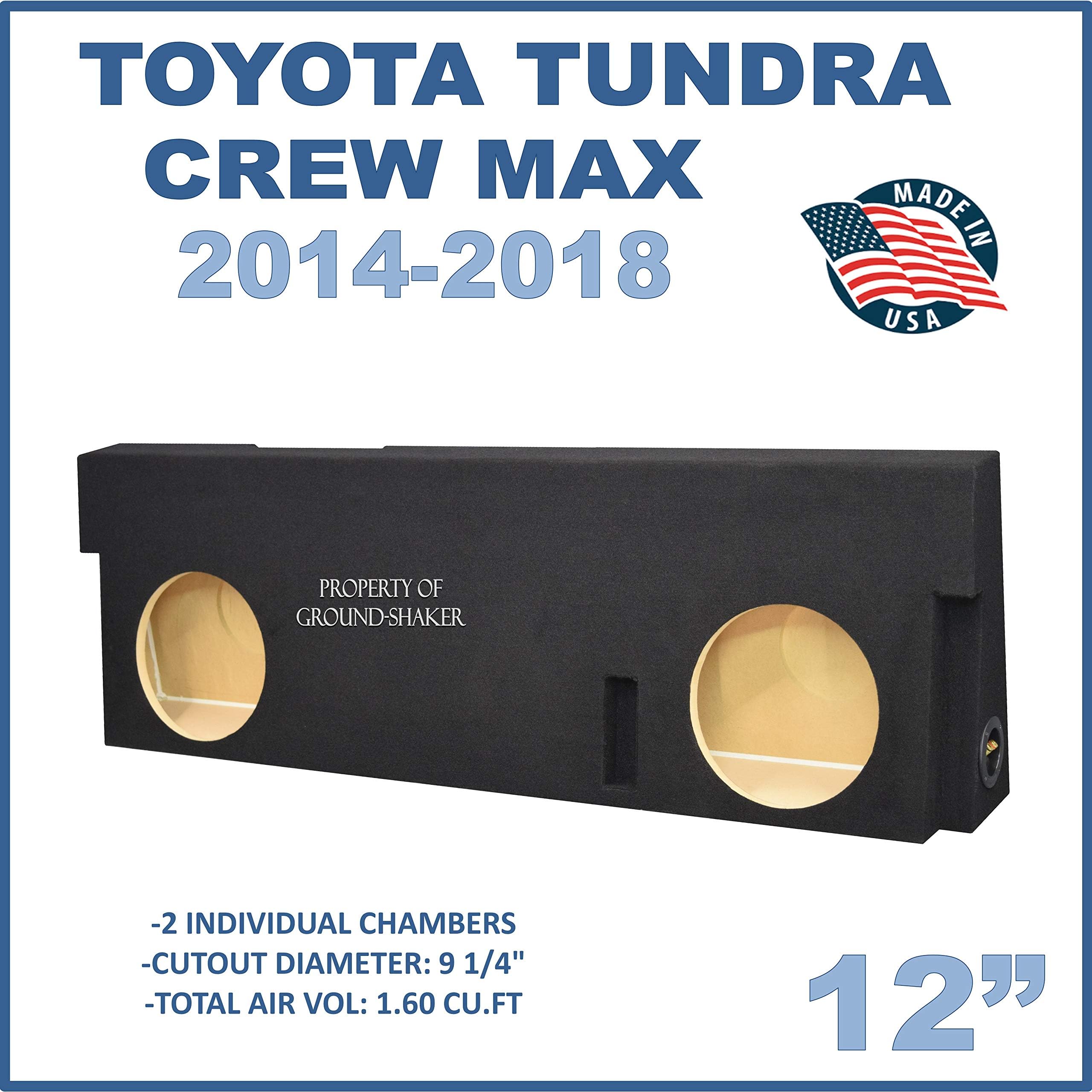 Fits Toyota Tundra Crew-Max 2014-2018 12" Dual Sealed Subwoofer Enclosure