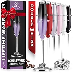 Zulay Kitchen Powerful Double Whisk Milk Frother