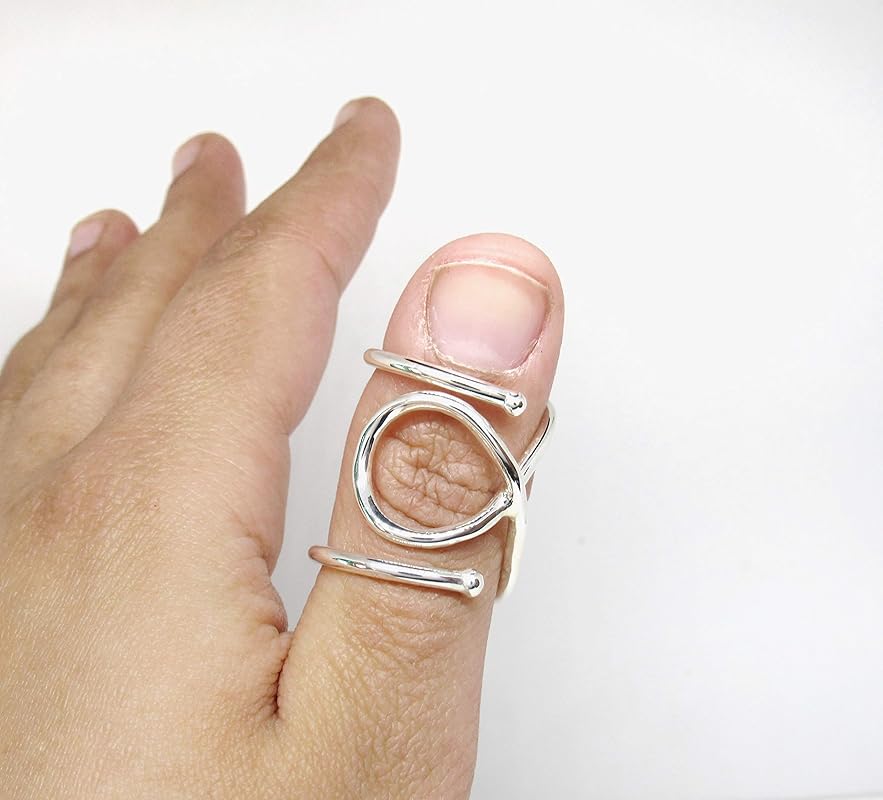 Swirl Trigger Finger Ring in Sterling Silver Handmade
