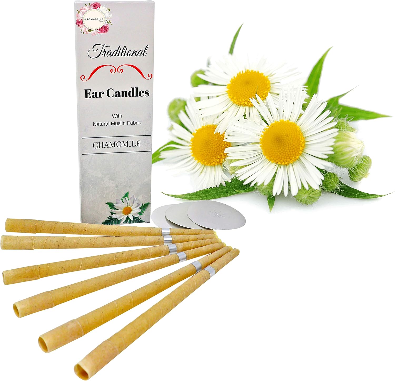 Traditional Chamomile Ear Candles for Ear Candling & Aromatherapy 6