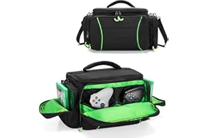 PGmoon Game Console Carrying Case Compatible with Xbox Series X, Portable Carry Bag with Enough Storage Rooms for Controllers, Discs, Cables, and More. (Patent Design)