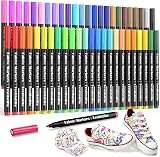 APOGO 48 Paint Pens Permanent Fabric Markers for Clothes and Craft