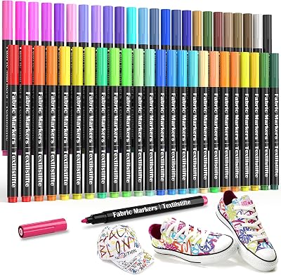 APOGO 48 Paint Pens Permanent Fabric Markers for Clothes and Craft