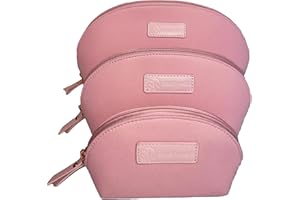 Sarah Wells PackSWell Neoprene Organizer Bag Set – 3 Nesting, Washable Pouches for Makeup, Pump Parts, Diaper & Pump Bag, Travel, Tote & Gym – Storage for Snacks, Tech Cords, Toiletries (Light Pink)