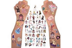 Generic 106PCS Tay-lor Tattoos Temporary Gift For Kids Birthday Party Decorations Hand Face Tattoo Stickers Party Favors Party Supplies Gift For Kid Boy Girl Adult Pretty Cute Bday Supplies, Pink