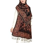 Achillea Reversible Festival Pashmina Rave Scarf, Shawls and Wraps for Evening Dress, Indian Scarves for Women