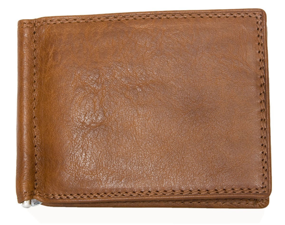Men's Soft Genuine Leather Pocket-sized Compact "Dollar" Wallet