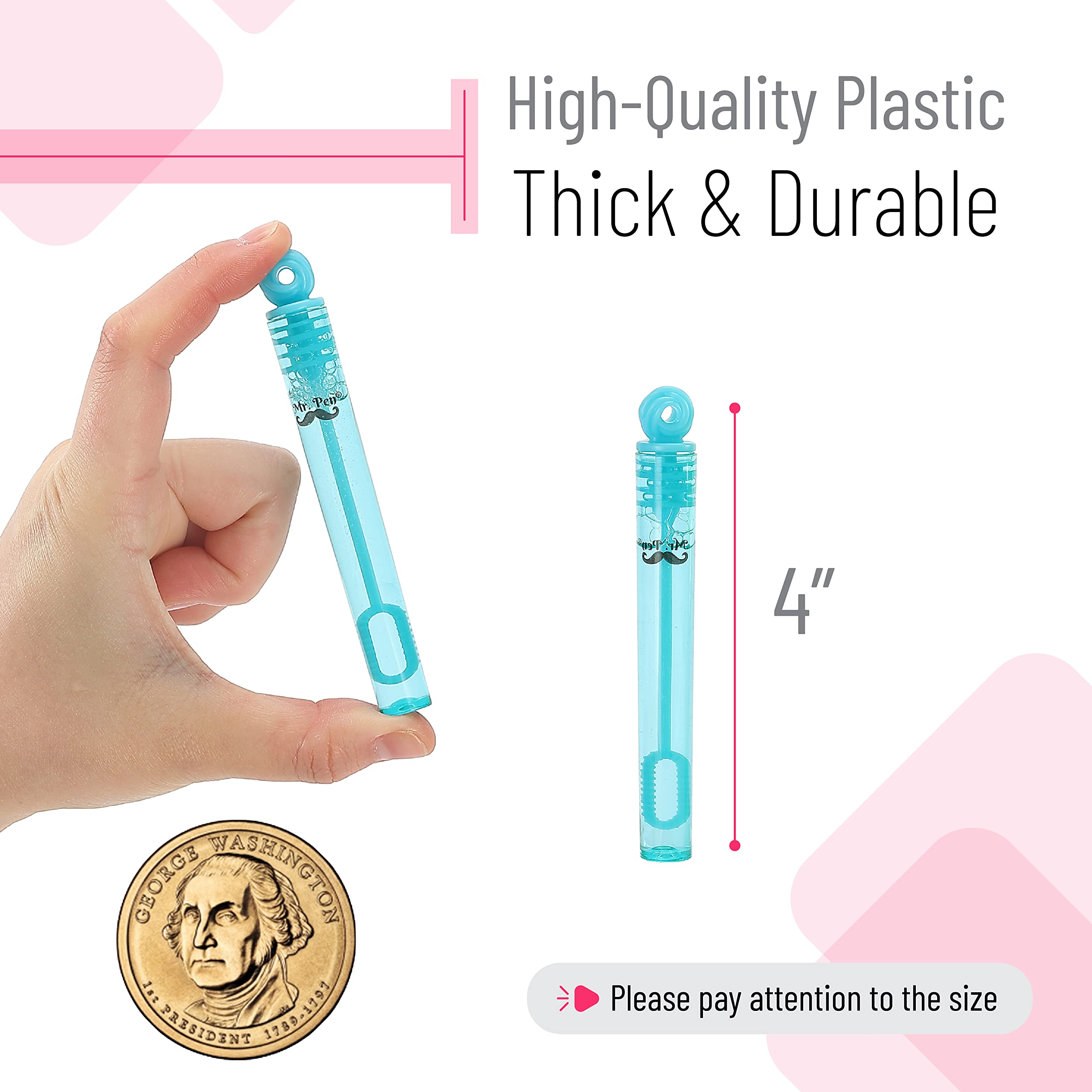 Mr. Pen- Mini Bubble Wands, 4 Inch, 16 Pack, Colorful Mini Bubbles Party Favors for Kids, Party Favors Bubbles, Small Bubble Wands for Kids Bubbles
