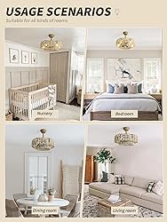 SYDACG 20" Boho Chandelier Ceiling Fans with
