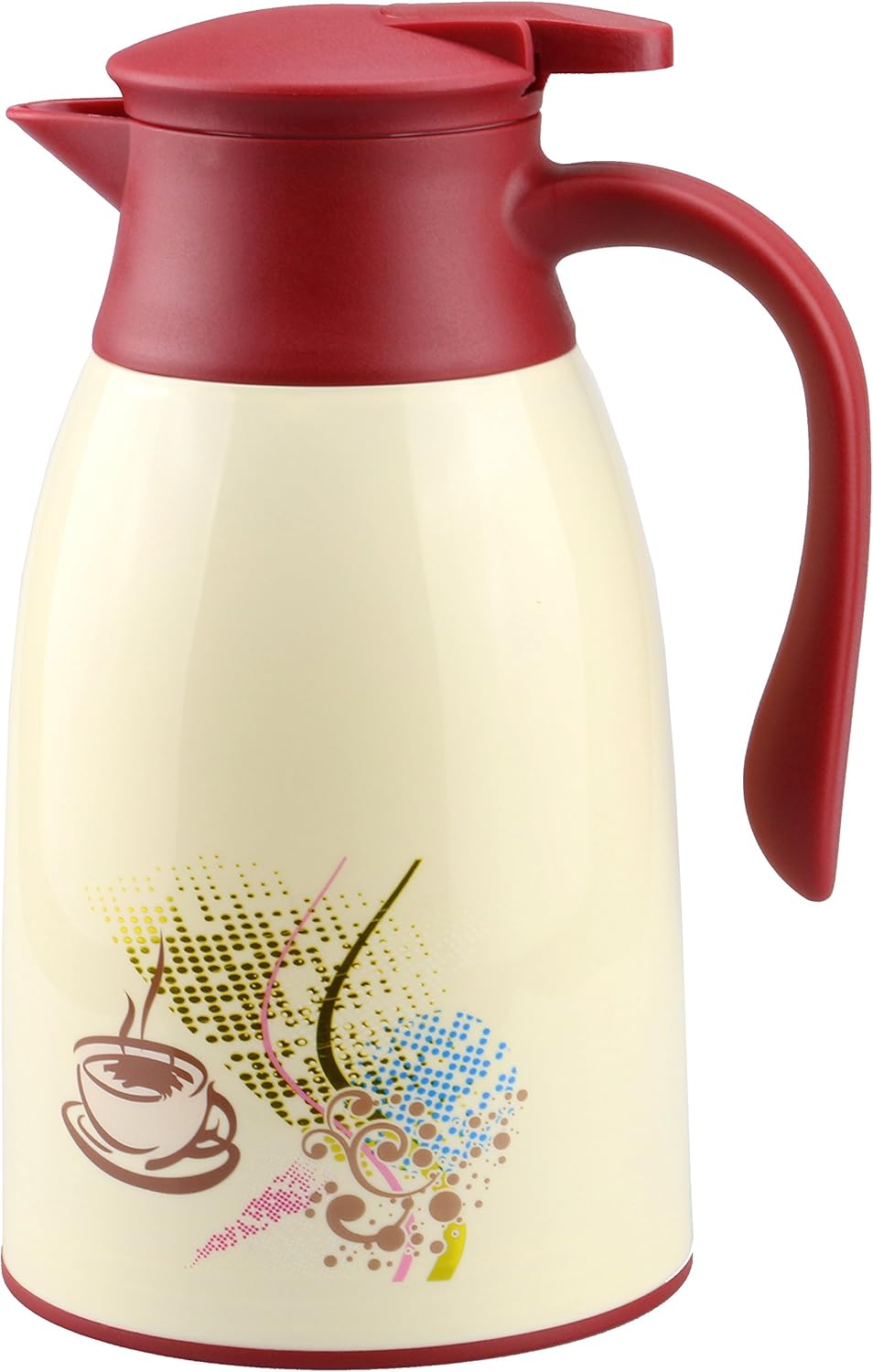 AceChef 45 Oz Glass Lined Thermal Carafe,Insulated Coffee Carafe,Coffee Thermos,Tea Pot with lid