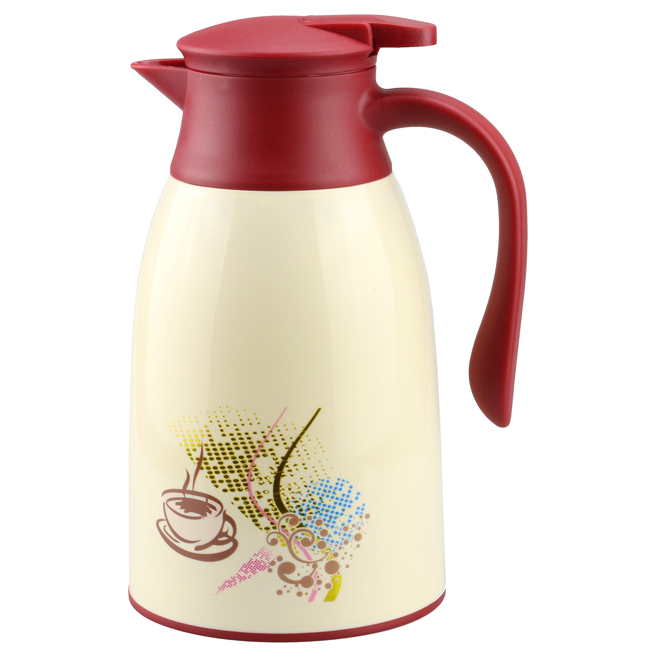 Buy AceChef 40.5 Oz Glass Lined Thermal Carafe, Insulated Coffee Carafe