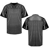 MESOSPERO Blank Football Jerseys for Men,Mesh Polyester Plain Football Shirt Pullover Sports Clothing Black White Grey Yellow
