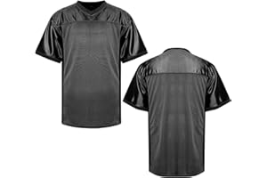 MESOSPERO Blank Football Jerseys for Men,Mesh Polyester Plain Football Shirt Pullover Sports Clothing Black White Grey Yellow