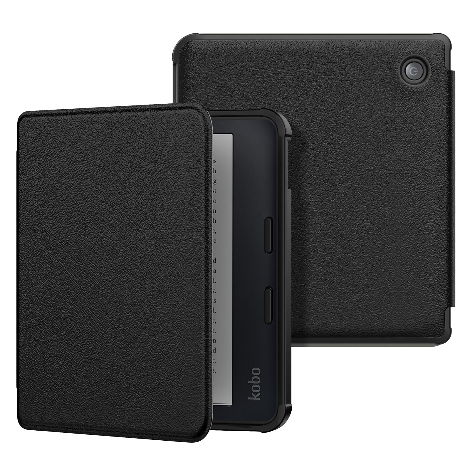 MoKo Case for Kobo Libra Colour 7" 2024 Release, Ultra Slim Lightweight with Auto Wake/Sleep Cover Folio Case for Kobo Libra Colour 7" 2024, Black