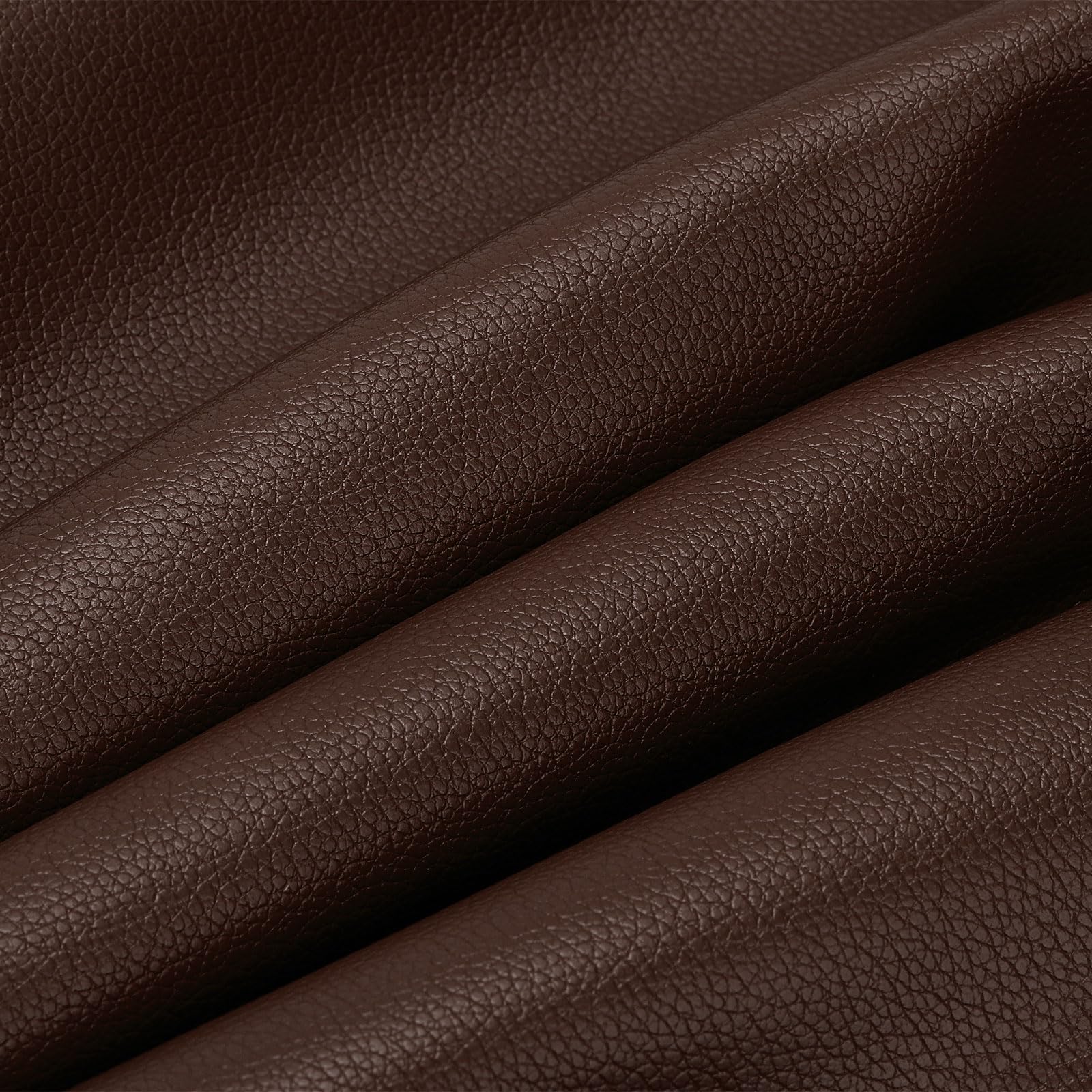 PATIKIL 54x19.7x0.05 Inch Faux Leather Sheets, Soft Colored Faux PU Leather Sheets Repair Fabric Patch for Book Binding, Repairing, Crafting, Sewing, Dark Brown